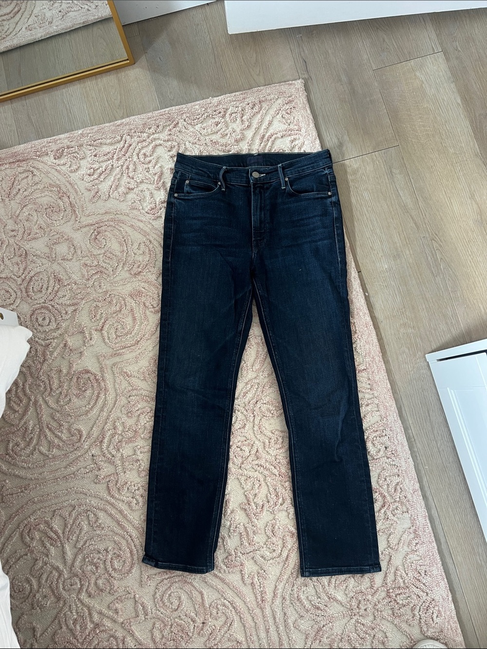 MOTHER Mid rise dazzler Ankle Dark Blue Straight Leg Jeans